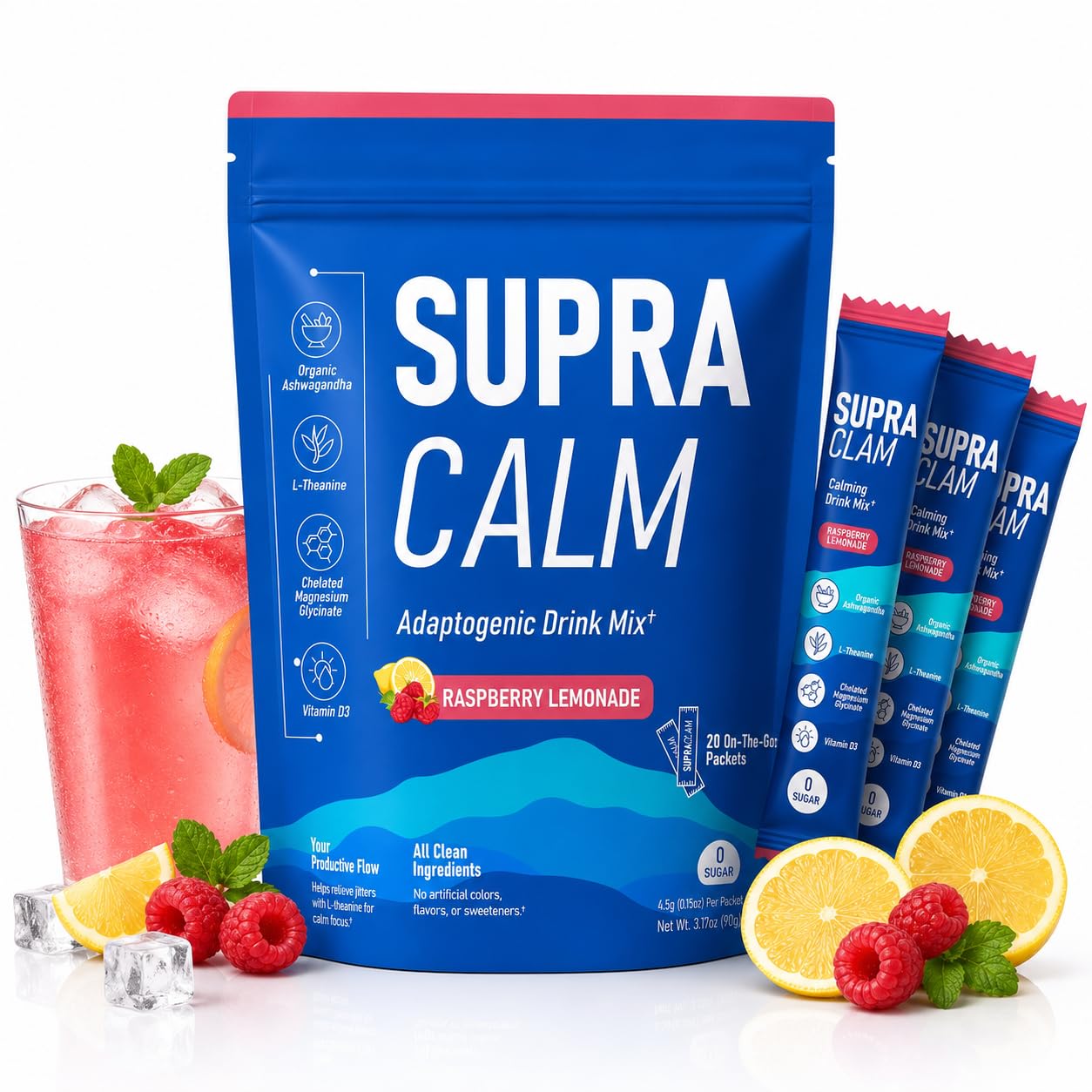 Jello Cortisol Cocktail Pulver – 20 Stück, Cortisol senken Pulver zum Abnehmen, Supercalm Formel für Stressreduktion, bessere Konzentration & erholsamen Schlaf