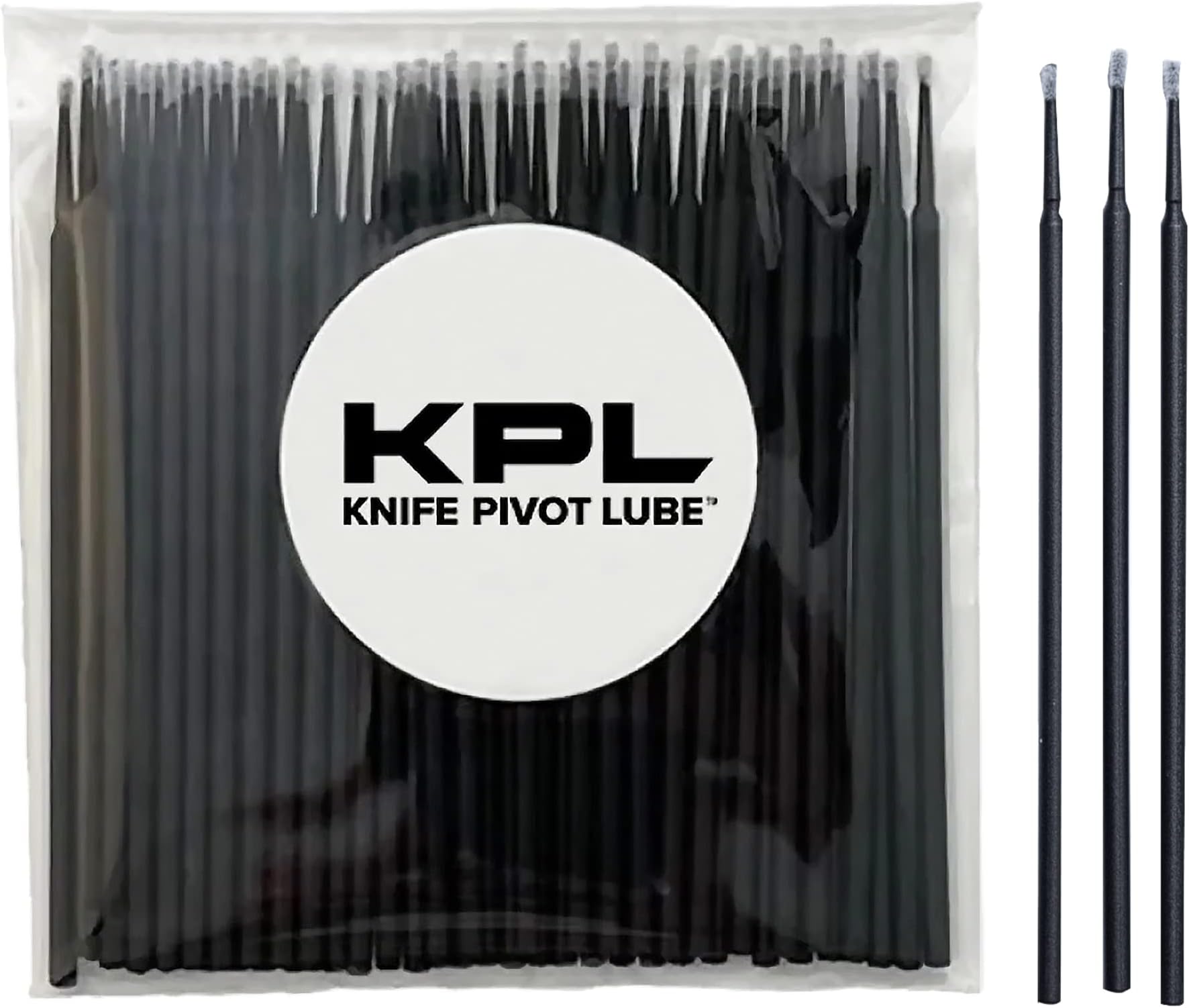 Knife Pivot Lube - KPL MicroFiber Knife Care Detail Swabs - Ultra-Precision Detailing Probes for Knife, Kitchen Cleaning Supplies, Pointed Swabs for Pocket Knives, Swab Applicators (50 Pack)