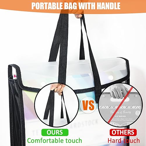 Miniatura 2 de Organizador de almacenamiento de papel expandible para álbumes de recortes, folio de papel negro para hojas de 12 x 12 pulgadas, organizador de