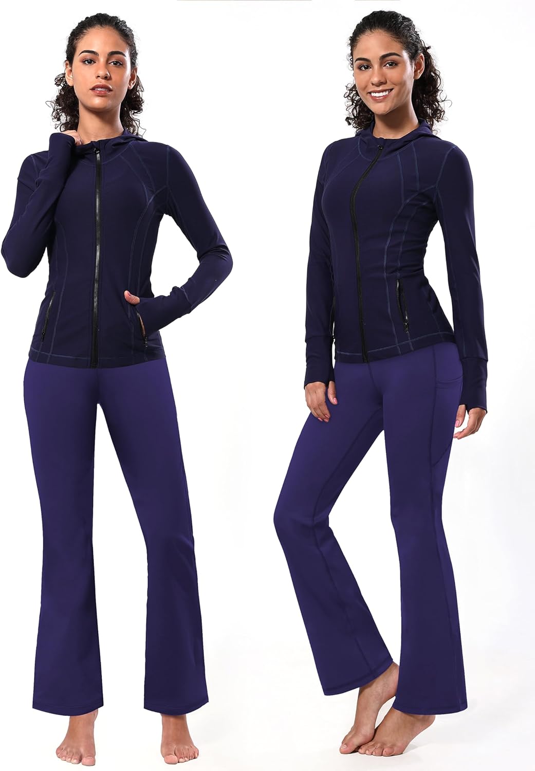 BUBBLELIME 29"/31"/33"/35"/37" 3 Styles Women's High Waist Bootcut Yoga Pants Basic/Side Pockets Tummy Control Workout Flared