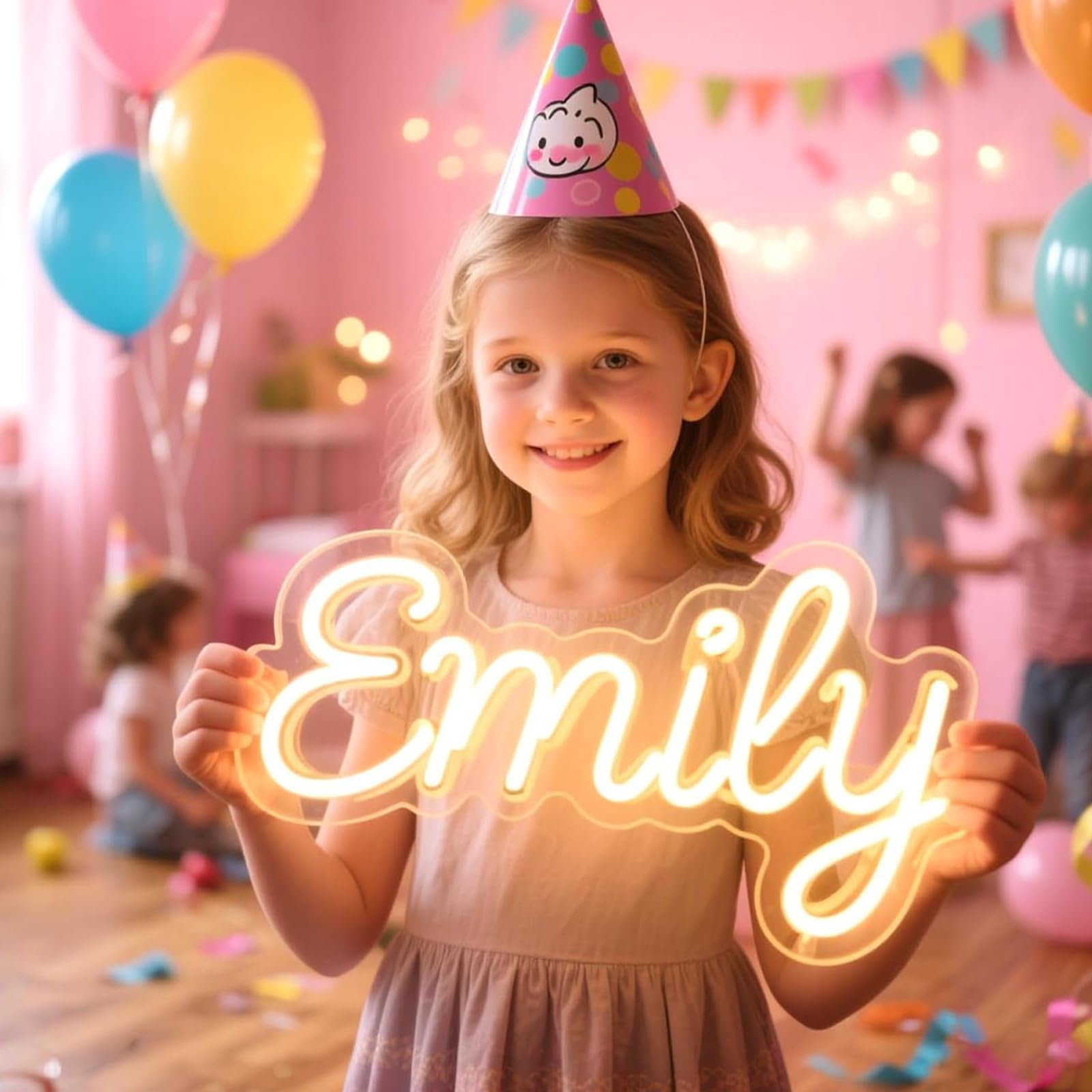 Neon Schild Personalisiert, LED Namensschild Leuchtreklame mit 12 Farboptionen Anpassbar für Hochzeit Geburtstag Party Bar Salon Gaming Zimmer Wanddeko Schlafzimmer (20-140cm Länge)