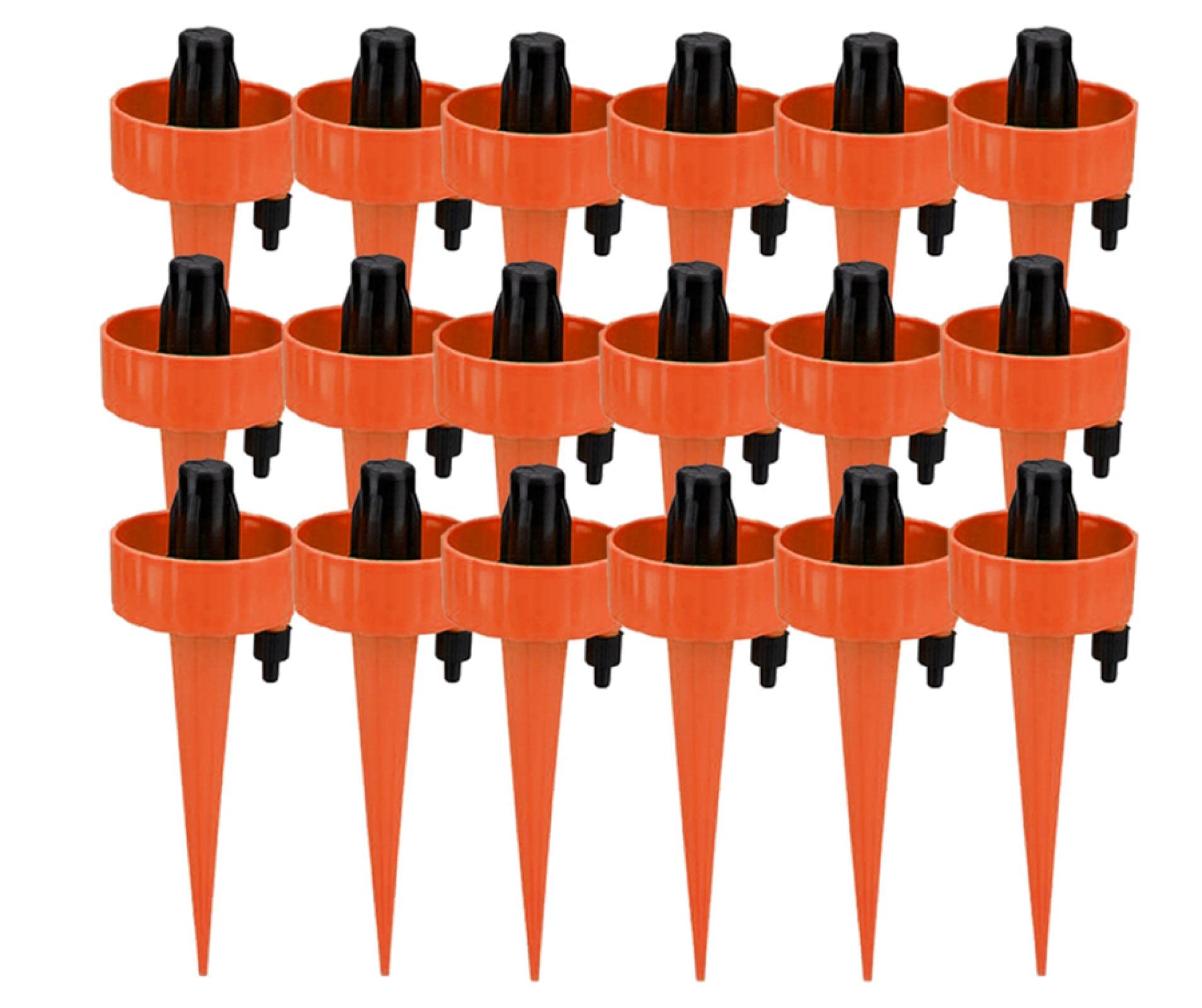 Verstellbares Tropfbewässerungssystem für Blumen und Pflanzen, automatisches Bewässerungsspieß, Gartenbewässerungssystem, Gewächshaus, 18 Stück