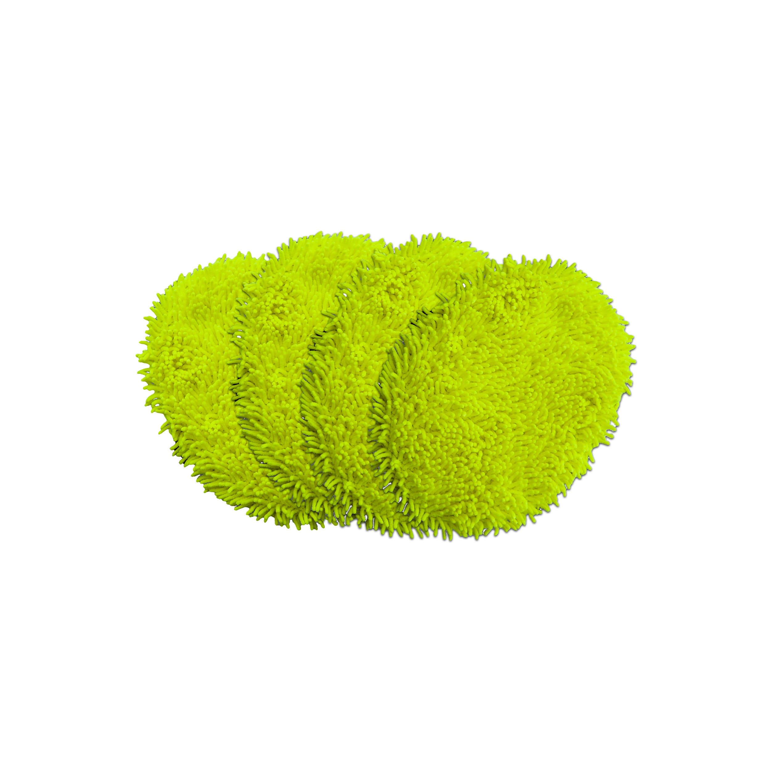 AVA Microfibre Replacement Pads for Pressure Washer Mops, Car Wash Window Cleaning, Set of 4, 23 cm x 22 cm, Compatible with AVA Mops, One Size
