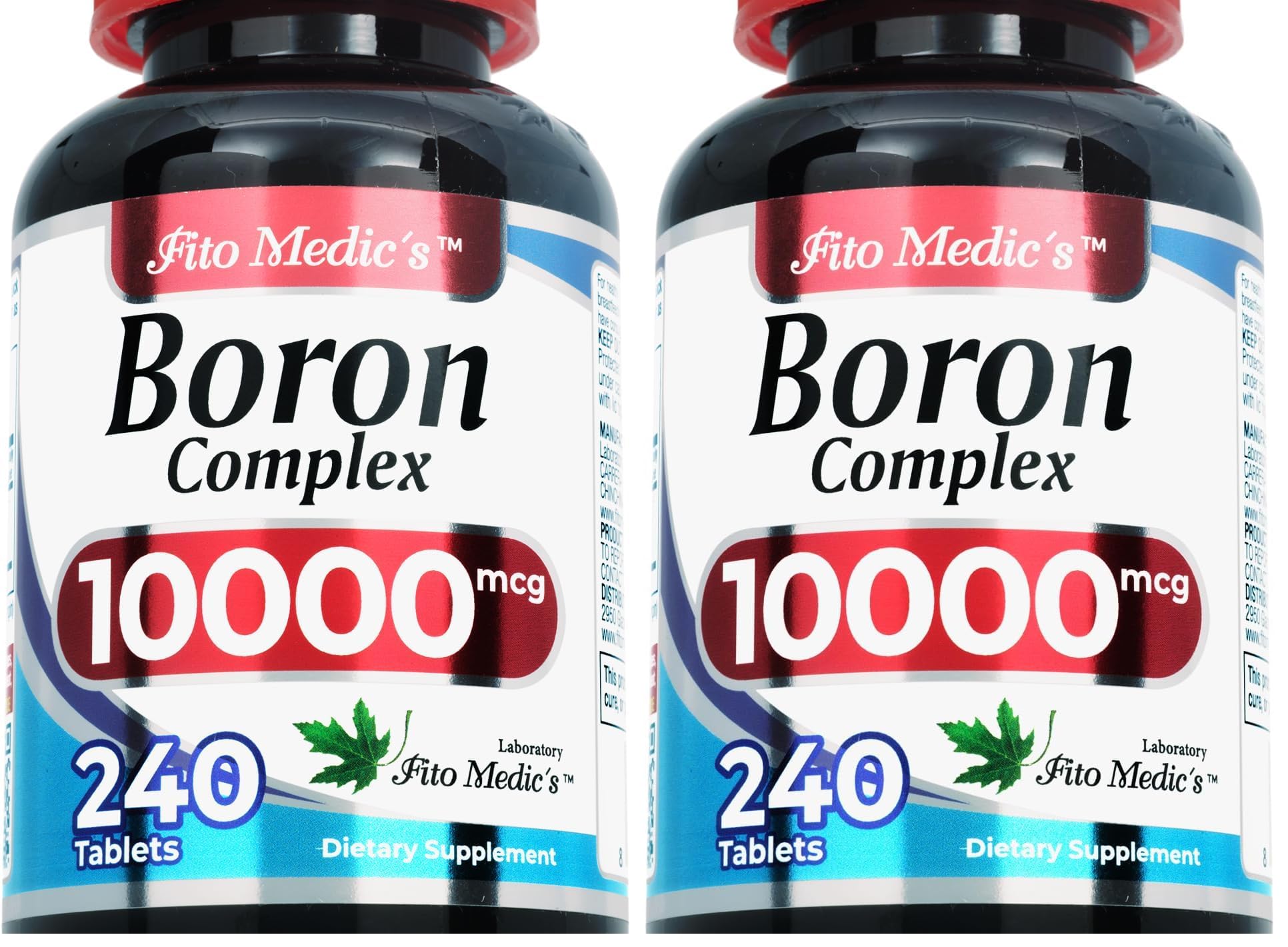 Lab | Boron |10 mg | 240 Servings | Boron Supplement for Men | Ultra high Absorption, Fito Medic´s. (Pack of 2) 240 Count (Pack of 2)
