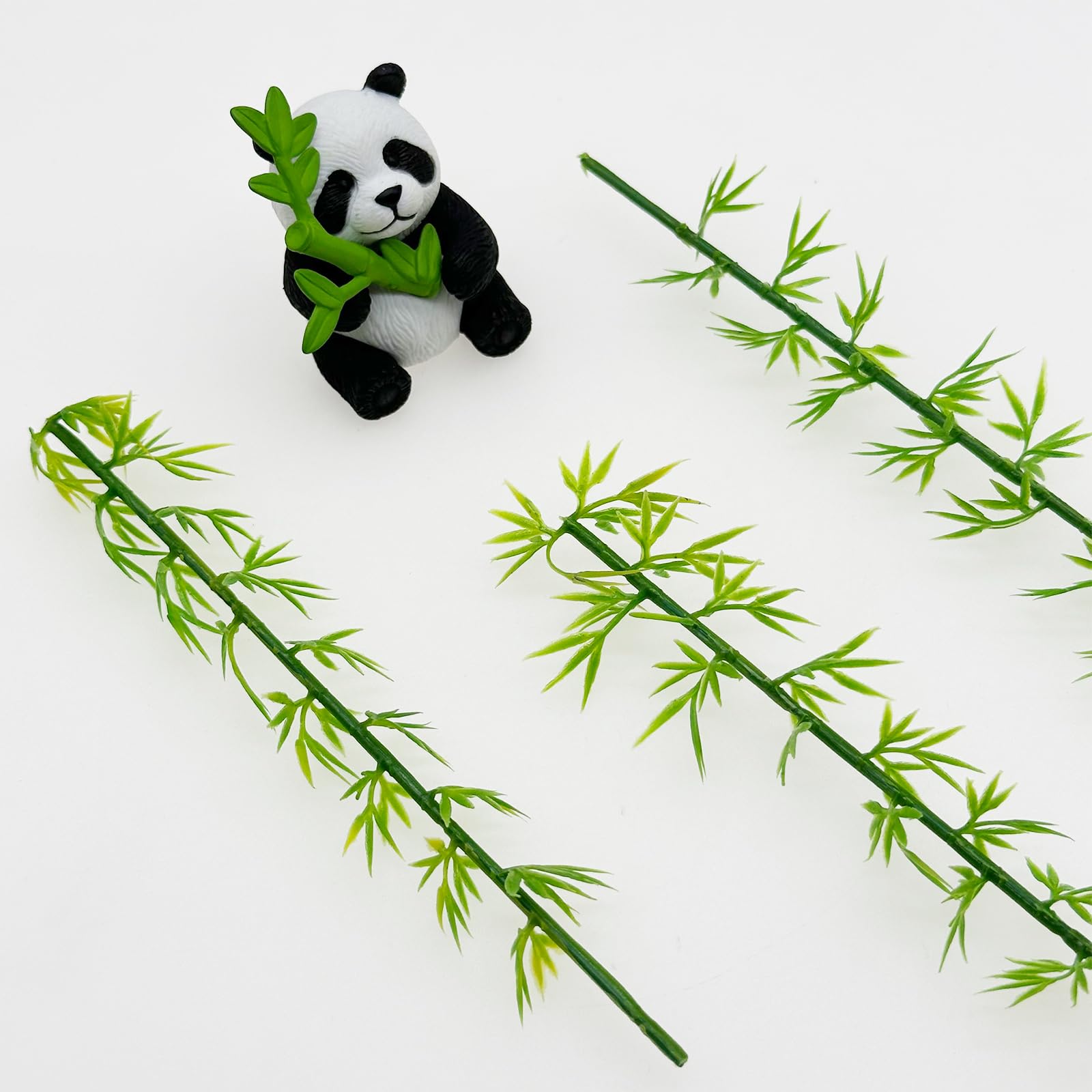Attuslla Model Miniature Bamboo Trees, Green Plastic Bamboo Trees for Building Model, Home Miniature Landscape Landform Diorama Project (50 PCS, 12cm) - Image 2
