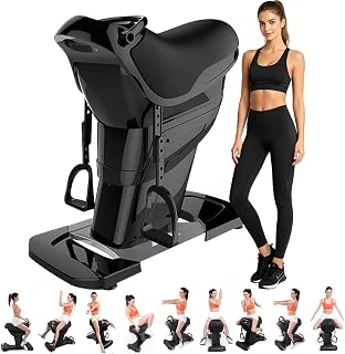 Simulador De Equitación En Interiores - Máquina Eléctrica De Fitness Con Simulación 3D, 20 Ajustes de Velocidad + 3 Modos Inteligentes + Pantalla LCD + Música Bluetooth,Capacidad 330 lb Black