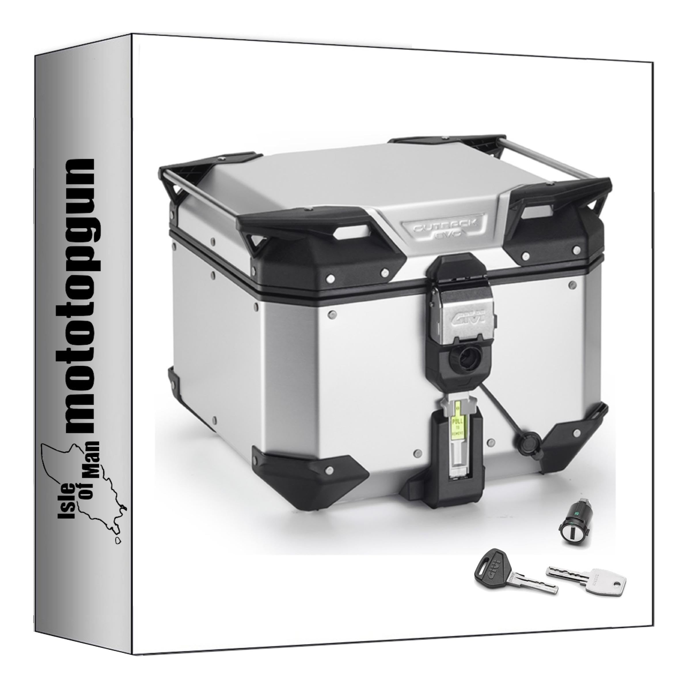givi motorradkoffer obkev42aa monokey trekker outback evo smart eloxiertem aluminium 42 lt + träger kompatibel mit ktm 390 adventure 2020 2021 2022 2023 2024 mototopgun