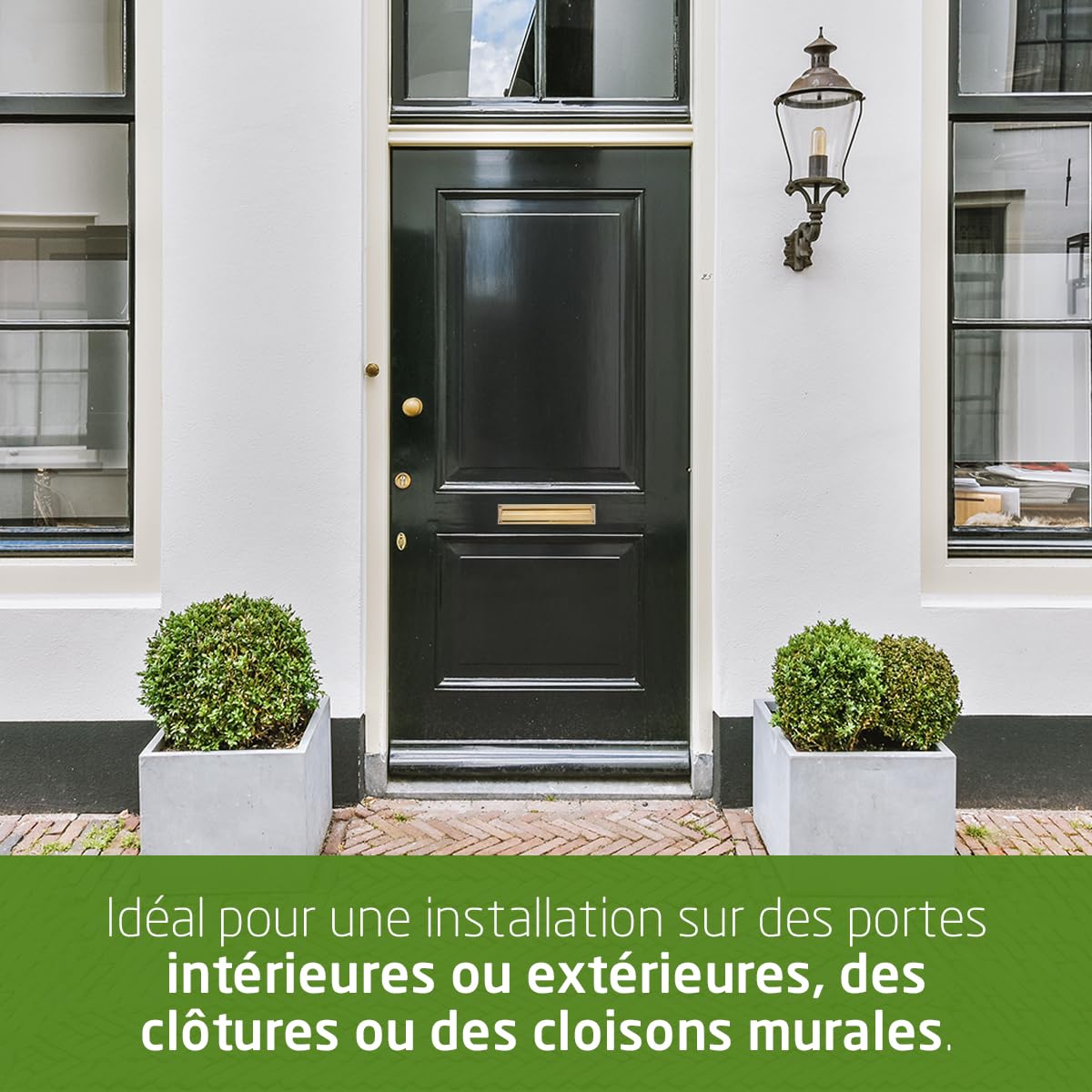 Amig - Passe-Lettres Doré Mod. 2 - Volet pour Murs ou Portes - Réceptacle à Courrier Con Capot en Laiton - 342 x 73 mm - Ouverture: 312 x 43 mm - Couleur Or Poli - Fente pour Lettres