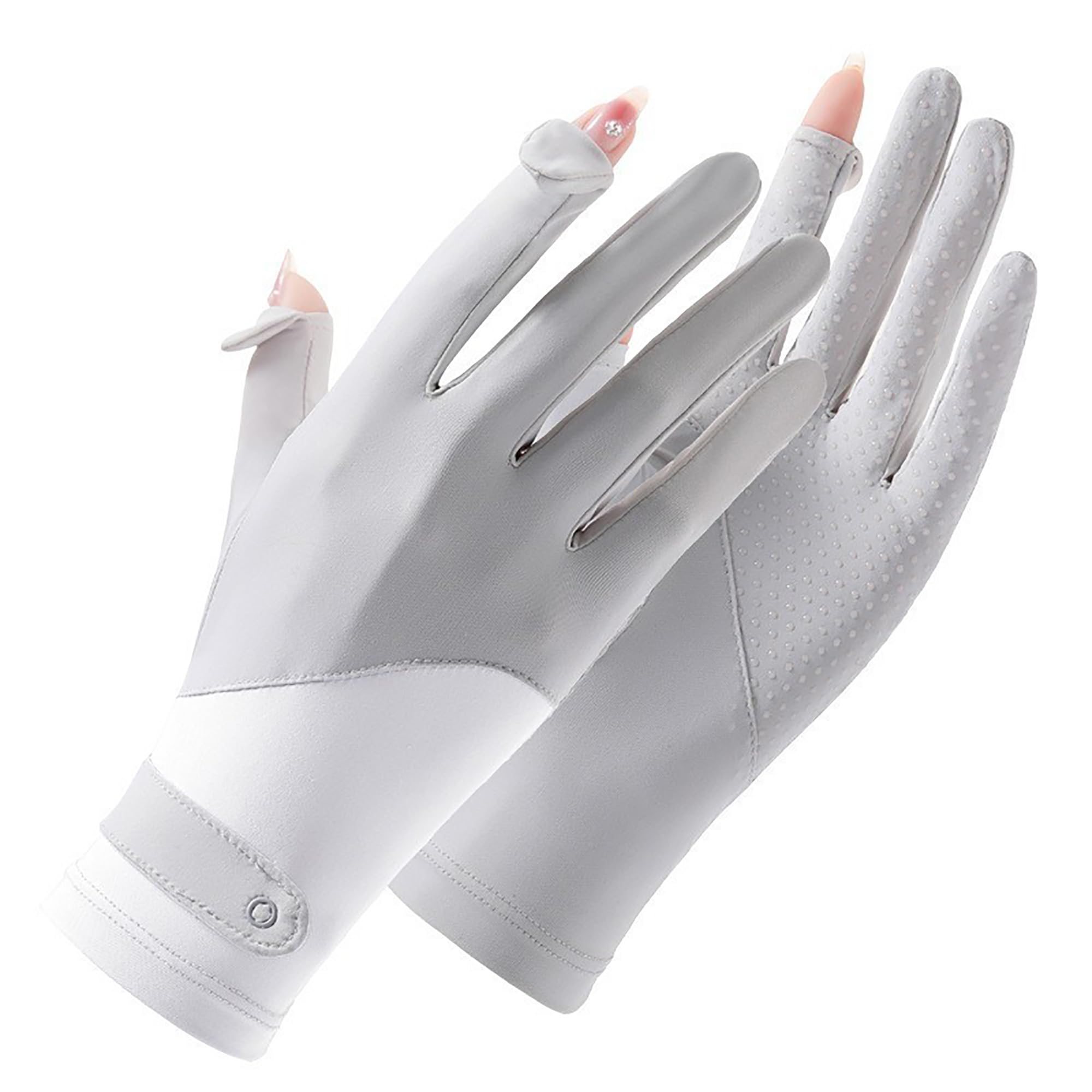 Ice Silk Driving Gloves Women UV Protection Summer Gloves Non-Slip Full Finger Outdoor Cyling