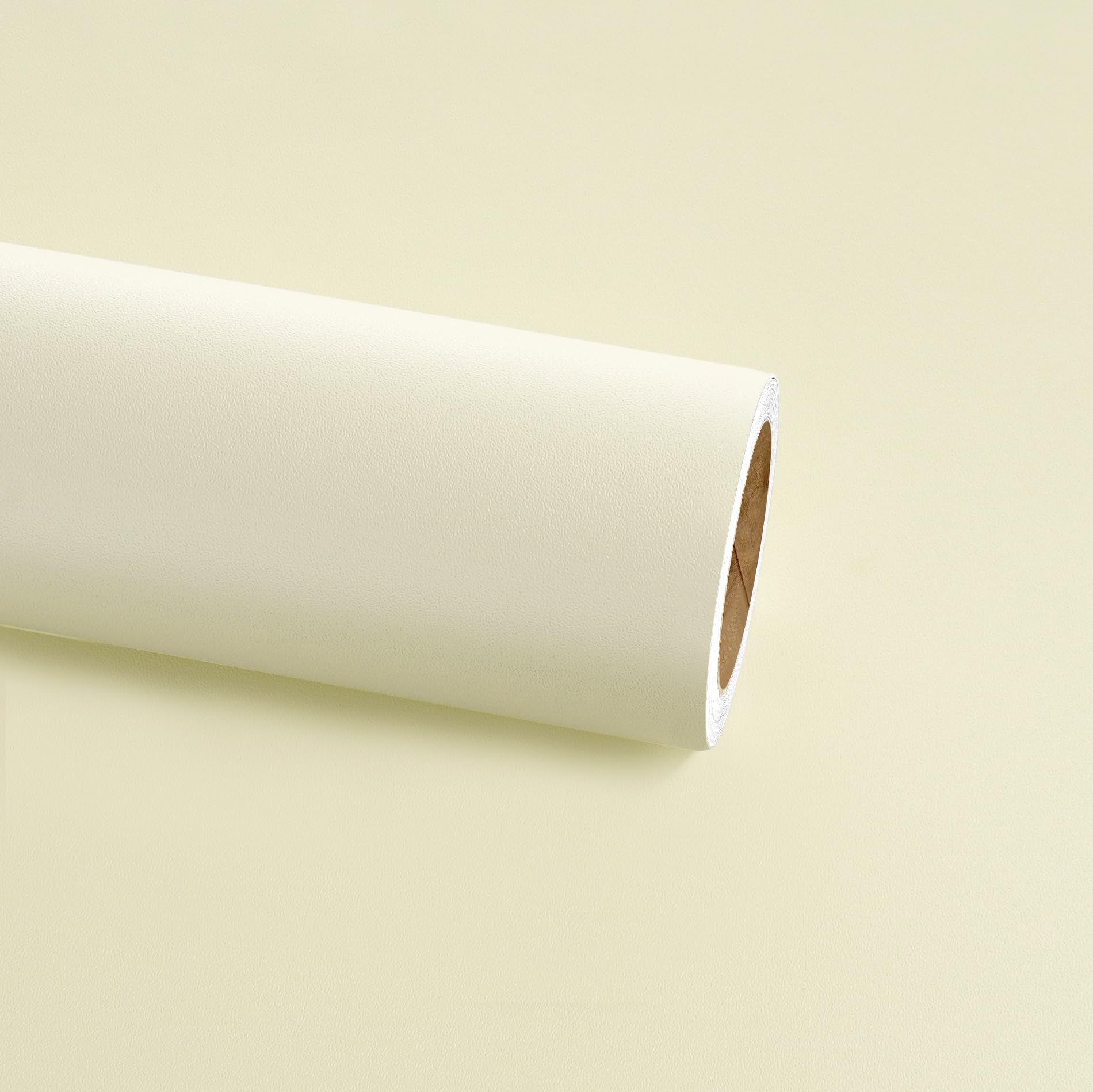 ReWallpaper Cream Beige Wallpaper Sticky Back Plastic Roll for Furniture Peel and Stick Wallpaper Bedroom Beige Plain Vinyl Wrap for Kitchen Cupboards Matt Waterproof Contact Paper 40cm×3m - Image 2