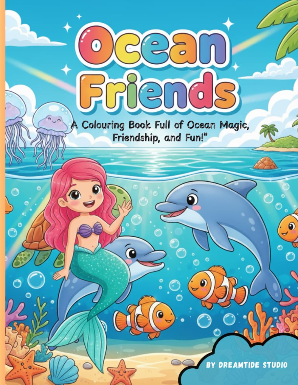 Ocean Friends: A Fun and Magical Colouring Book About Friendship, Confidence, Sea Adventures and positive affirmations for kids.
