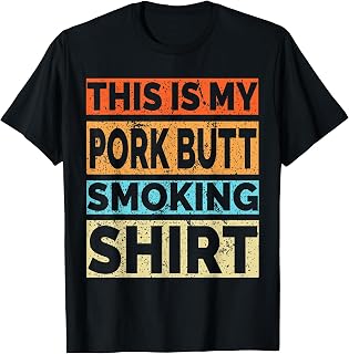 Pork Butt Smoker Retro Vintage BBQ Meat Smoking Design T-Shirt