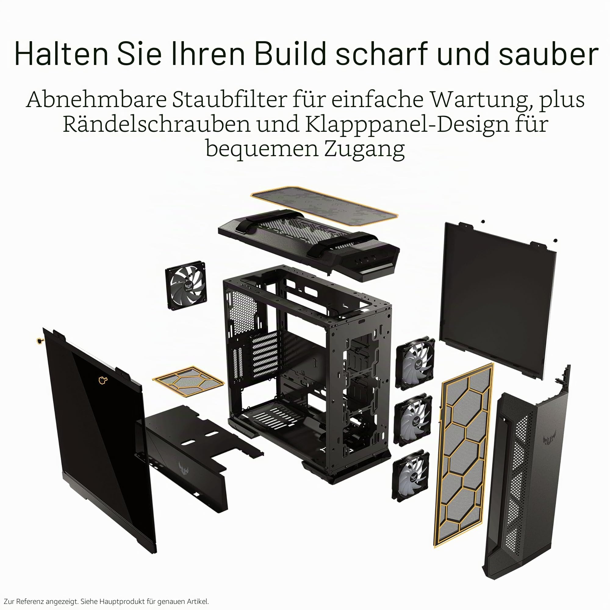 ASUS TUF Gaming GT501 White Edition Mid-Tower Computergehäuse EATX USB 3.1 Rauchglas Stahlkonstruktion 4 Lüfter
