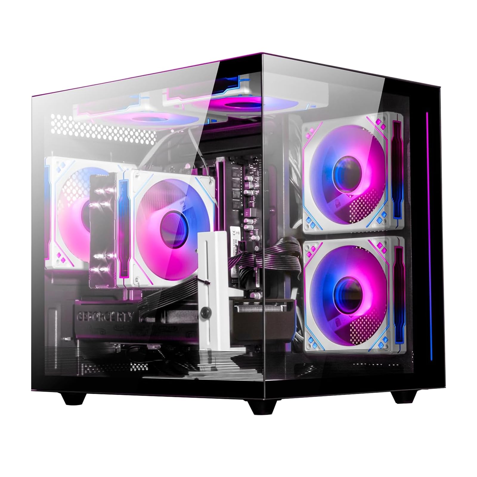 Prebuilt Gaming Desktop Computer | 16G DDR4 RAM | 512G SSD | AMD Ryzen5 6Cores 3.6G Up to 4.1G | RX 560 4G Graphics Card | Wi-Fi 6 | Gamer PC Black