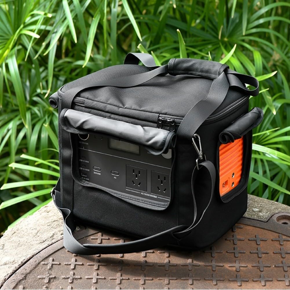 Custodia da viaggio per Jackery Explorer 1000 e 1000 V2 Power Station portatile – Borsa impermeabile in tessuto Oxford con tasche frontali per cavi e accessori – 33
