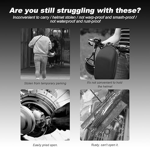 Miniatura 3 de Candado de cable para casco de motocicleta, antirrobo con código de combinación digital de 4 unidades, bloqueo de cable retráctil para casco de