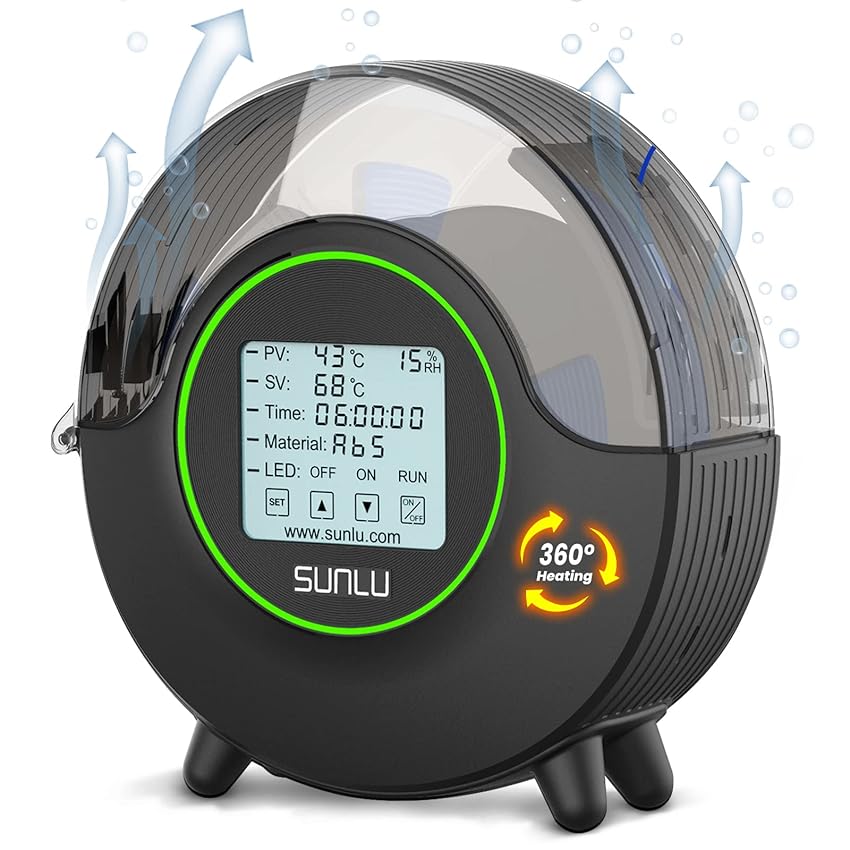 Immagine del prodotto (2023 Nuovo aggiornamento) SUNLU S2 Essiccatore di Filamento per Stampanti 3D FDM, per un'asciugatura Rapida e Uniforme, Ventilatore incorporato, con Riscaldamento a 360° e Touchscreen