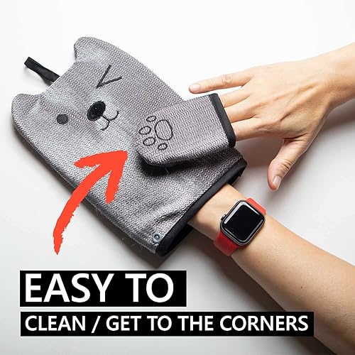 Miniatura 7 de GPCA - Manopla de guiño para mascotas removedor de pelo y pelusa para asiento de automóvil ropa y muebles removedor de pelo reutilizable para gatos