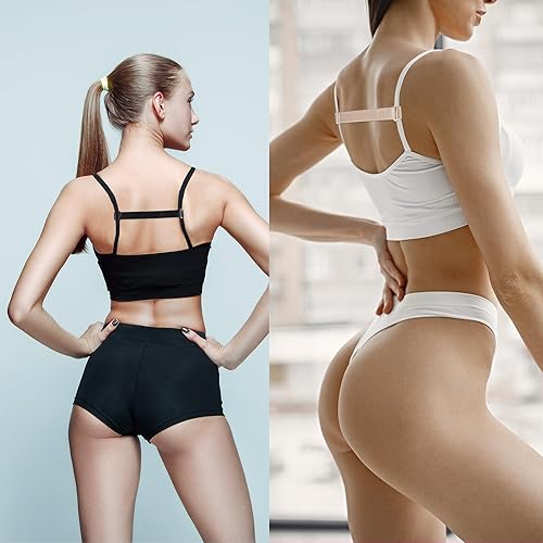 Miniatura 5 de Soportes de correa de brasier para deslizarse, convertidores de espalda cruzada, soporte de correa para mantenerse en posición, clips de correa de