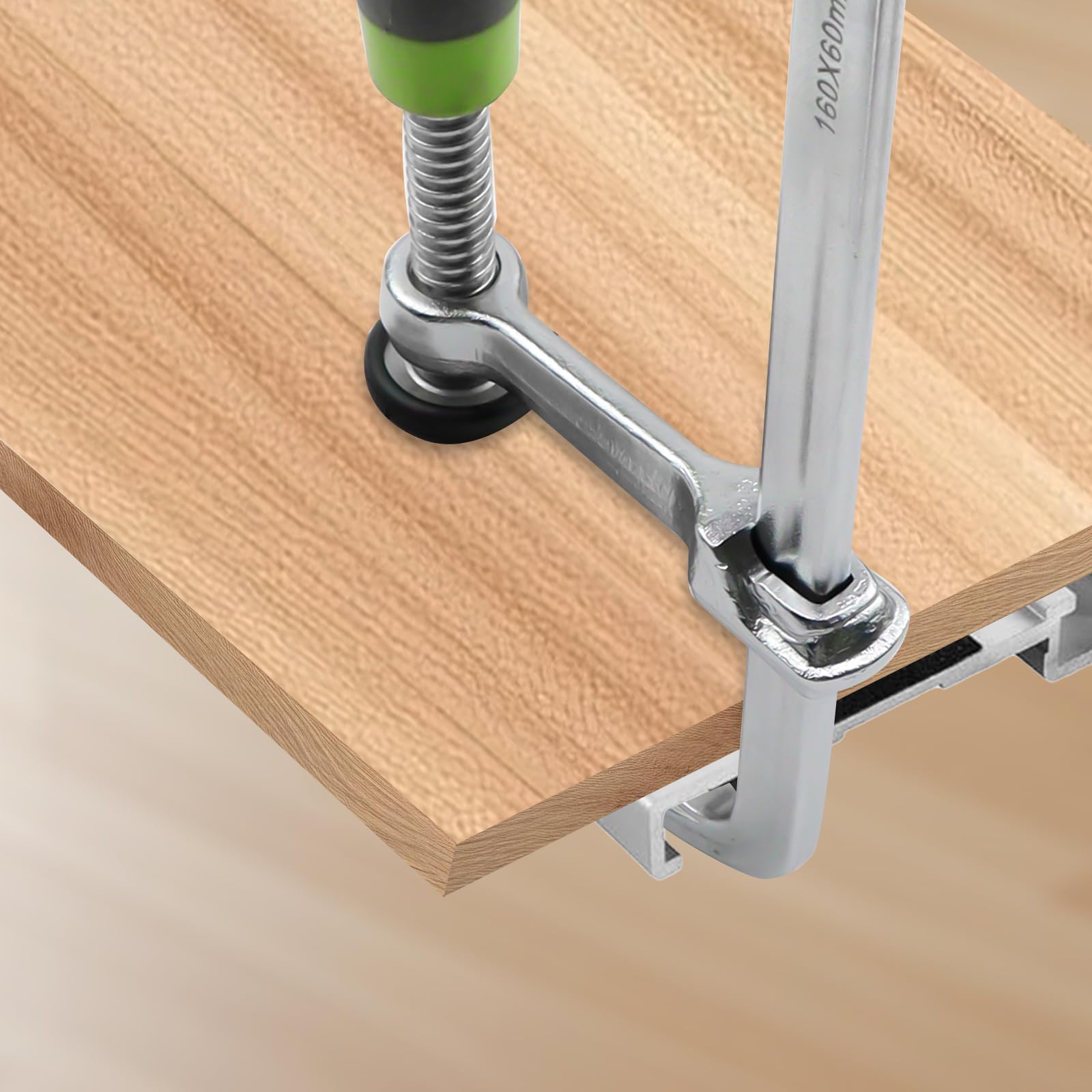 2 Pièces Serre Joints en Table F, 60 mm x 160 mm Rapide Menuisier, Serre Joint Rail de Guidage | Force de Serrage : 200 kg