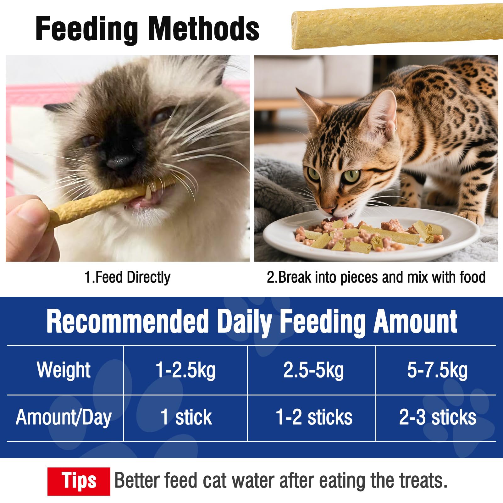 30g Freezed Dried Cat Dental Treats Egg Yolk Flavor, Cat Chew Stick for Freshens Breath and Reduce Tartar, Feline Teething Sticks Cats Treats Snack - image 8