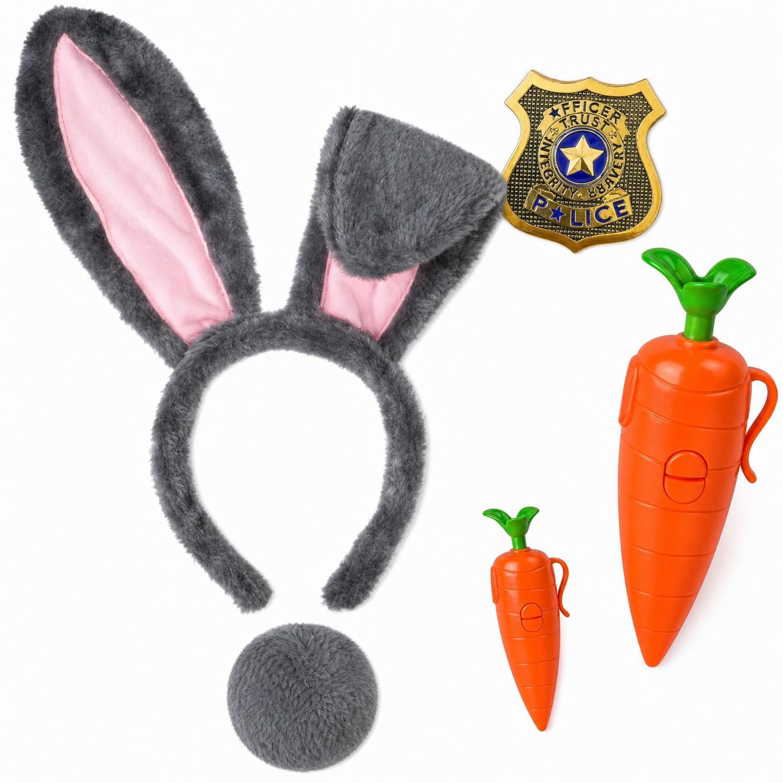 STIFFENERS 4-Pair Police Costume Accessories Set with Bunny Ears