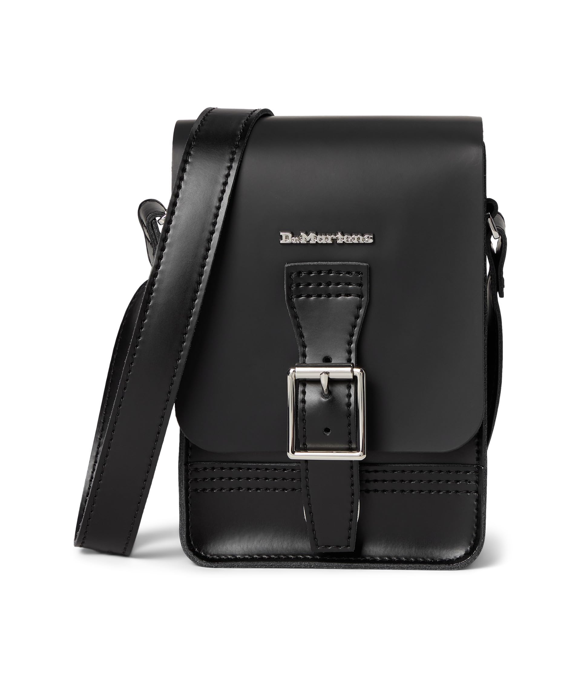 Dr. Martens Box Crossbody Leather Satchel, Black Vegan