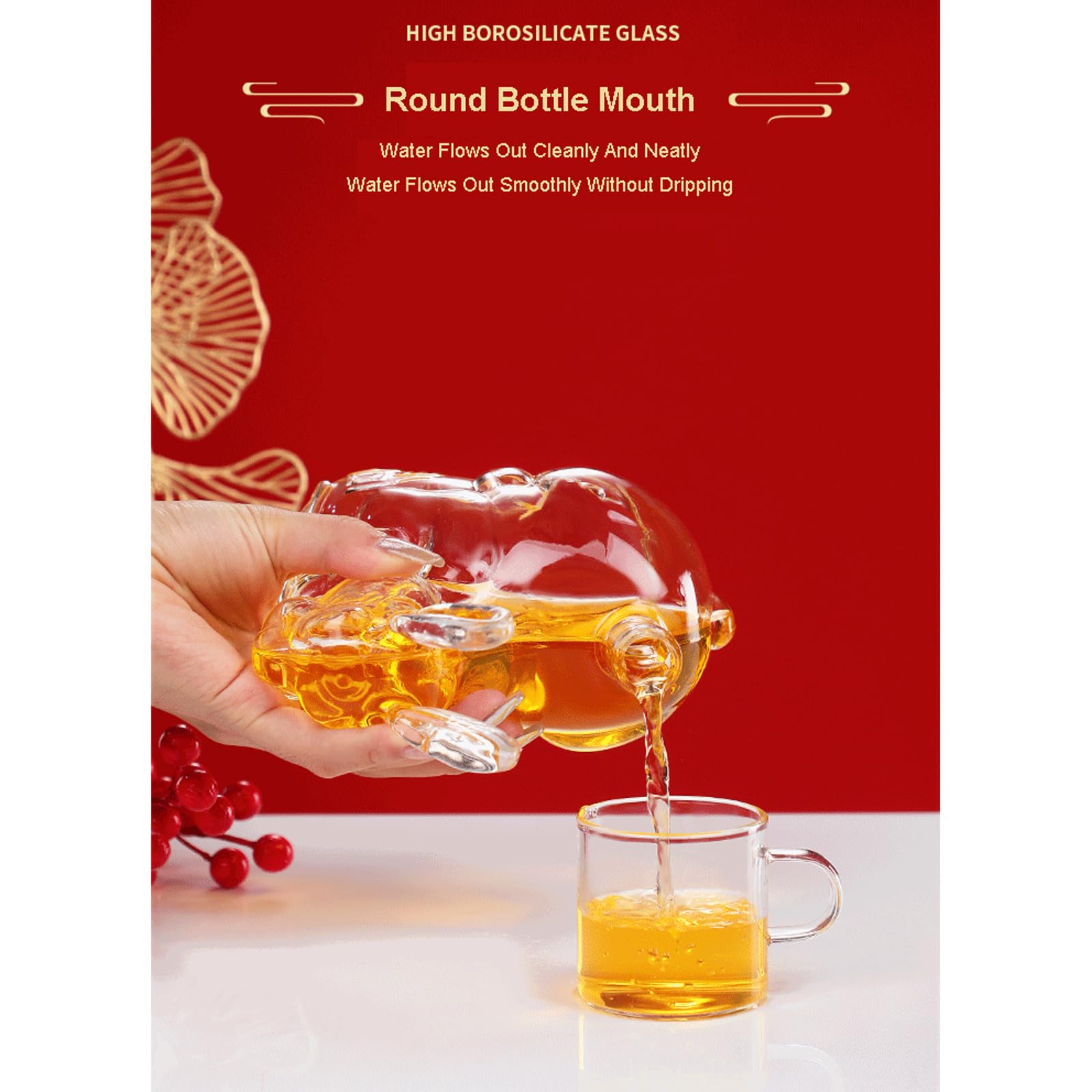 bottiglia per liquori a forma di animale, Decantador Zodiaco Cinese Coniglio Decanter for Whisky Bottiglia di