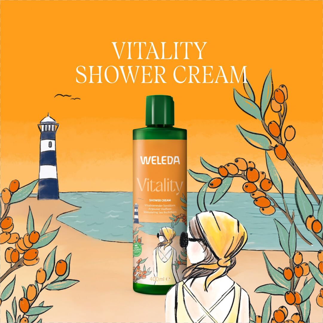 Weleda Vitality Shower Gel with Sea Buckthorn, Body wash with natural essential oils, For Men & Women - Image 3