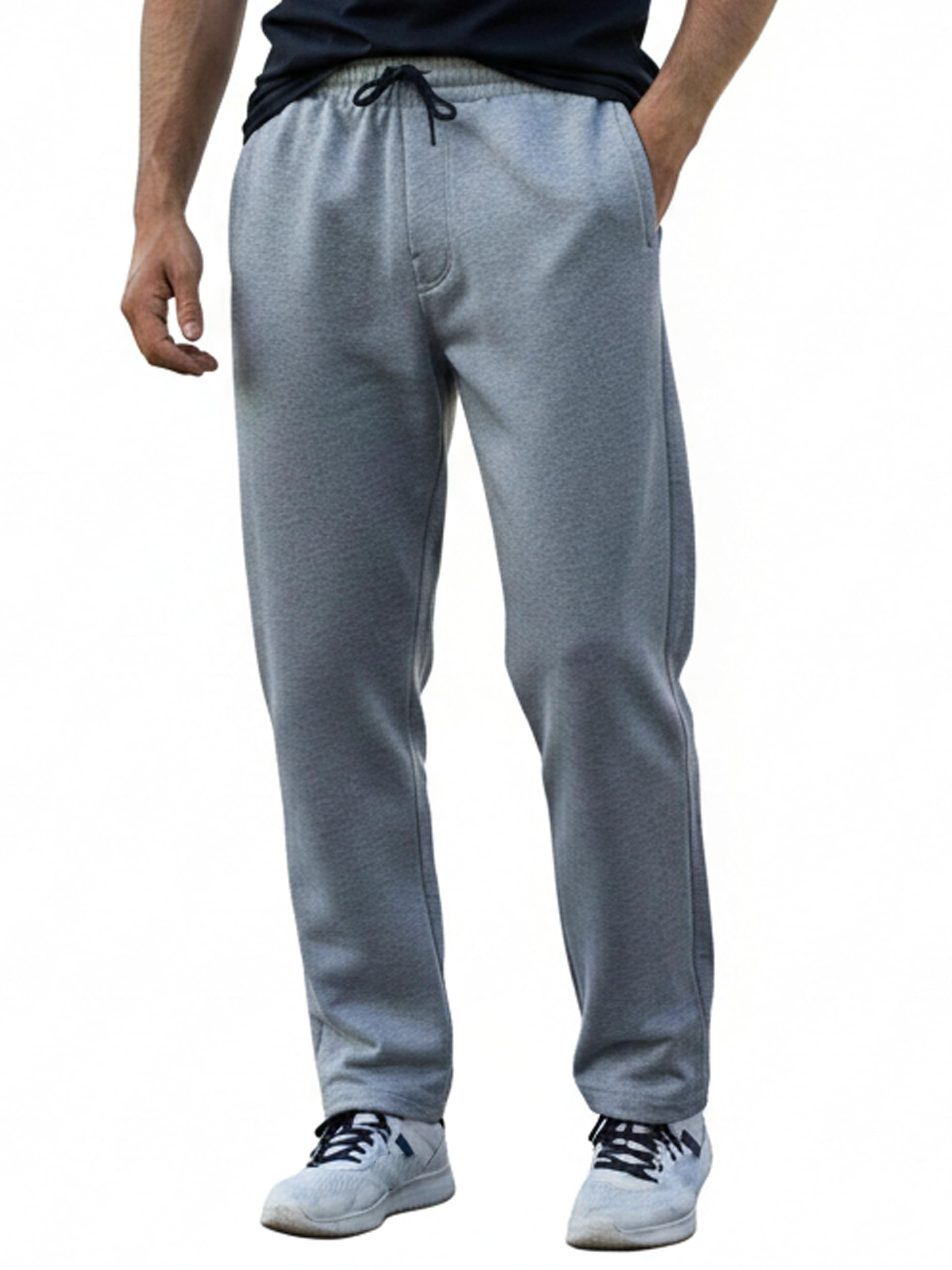 Men's Cotton Track Pants, Oversized Loose Fit Lower Regular wear and Gym wear with Zipper Pockets, Comfortable and Casual Lower for Men