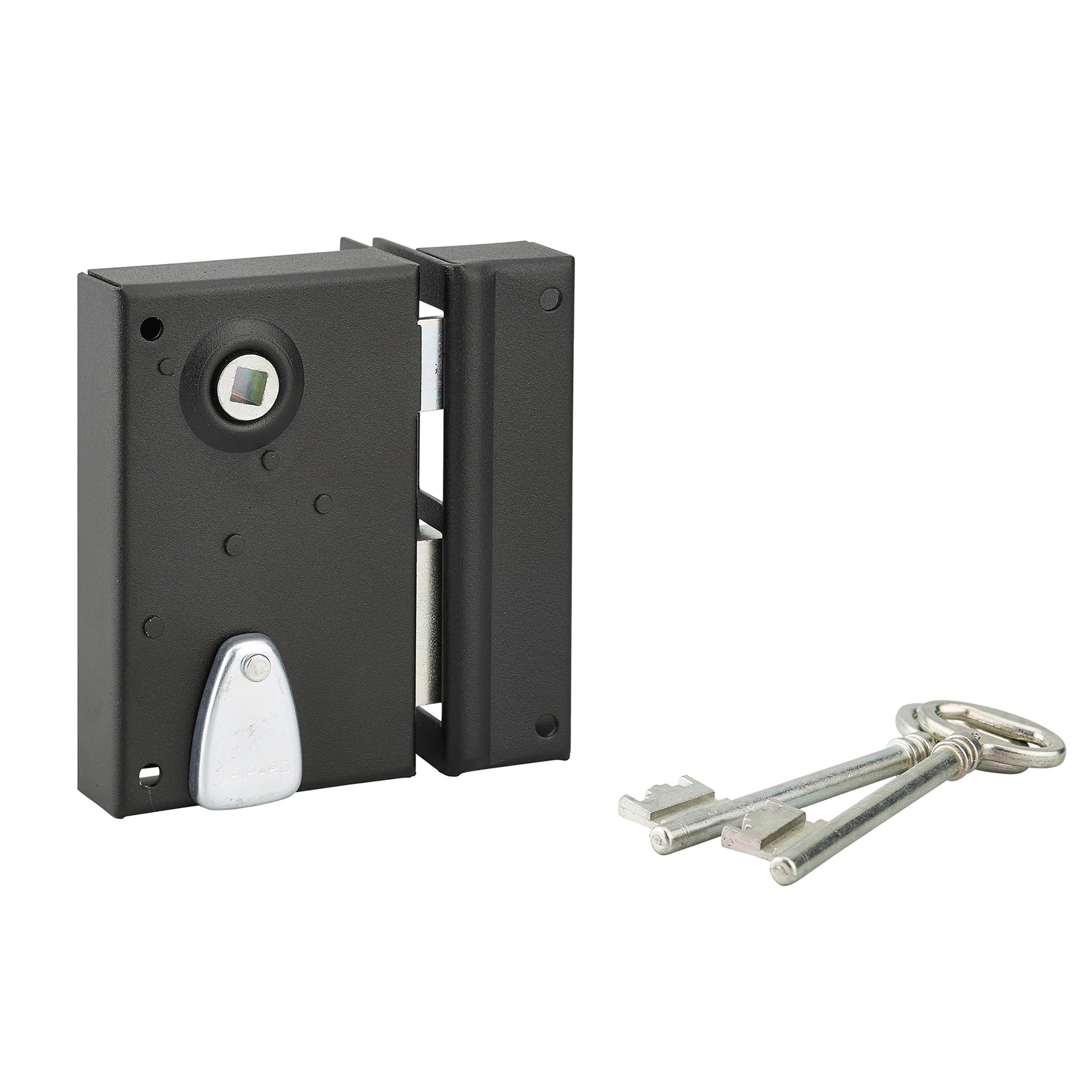 THIRARD Serrure en Applique, Portail, Droite, Axe 40 mm, 70 x 110 mm