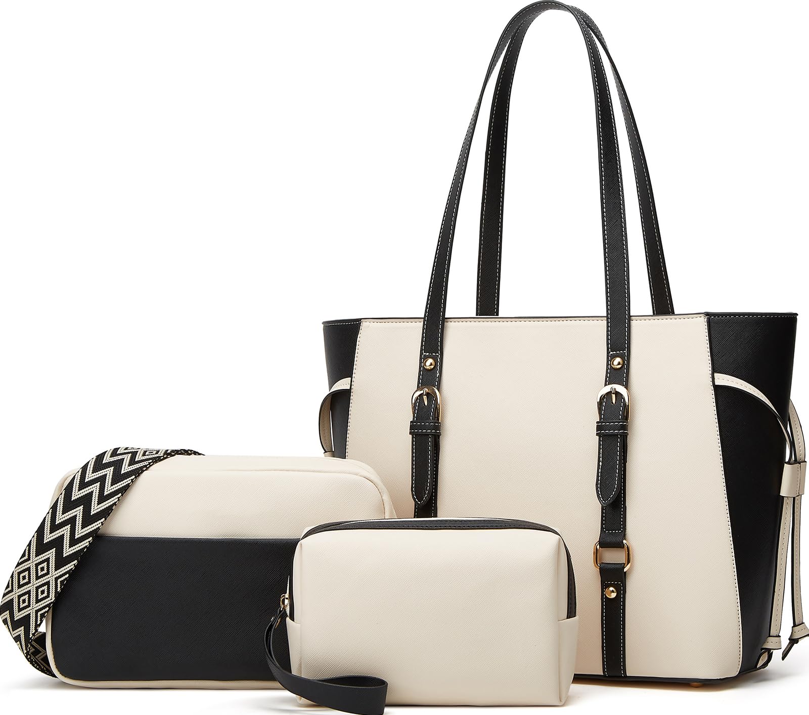 Women Fashion Handbags Tote Bag Shoulder Bags Top Handle Satchel Purse Set