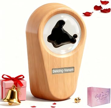 Ferrofluid Sound Visualizer, Dancing Ferrofluid Speaker Music Mate, Audio Visualizer Desk Art with Lamp, Valentines Day Gifts for Her/Him - Desk, Bedroom & Office Display No Speaker Car-Key