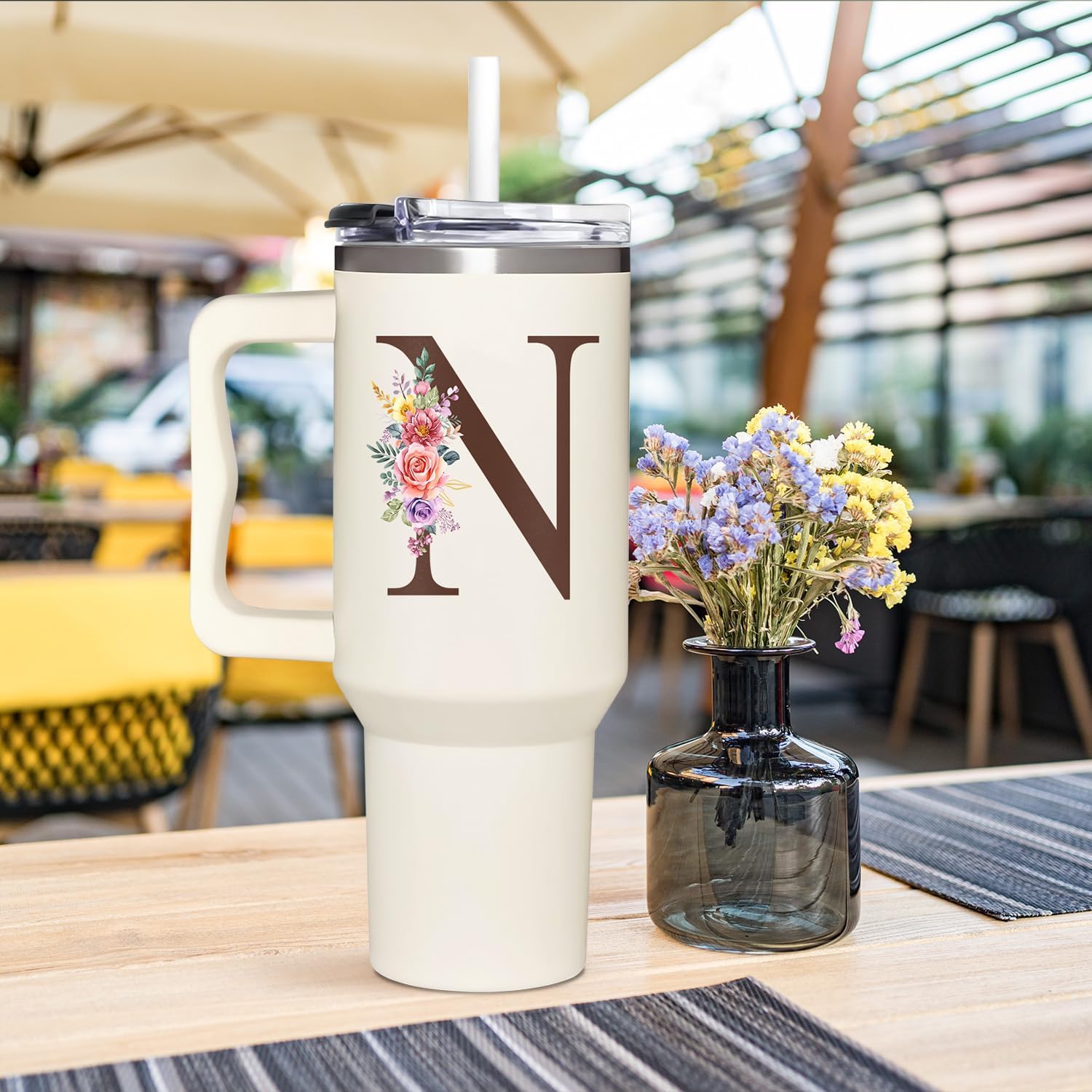 Personalized Gifts For Women - Personalized Gifts For Birthday, Christmas - Monogrammed Gifts Customized Gifts For Woman, Mom, Wife, Best Friend, Sister, Coworkers - Custom Tumbler With Handle 40oz - Image 6