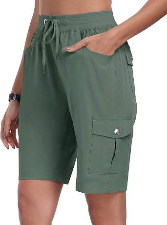 MoFiz Womens Hiking Shorts Athletic Outdoor Cargo Shorts for Women Quick Dry Running Summer Shorts with Pockets