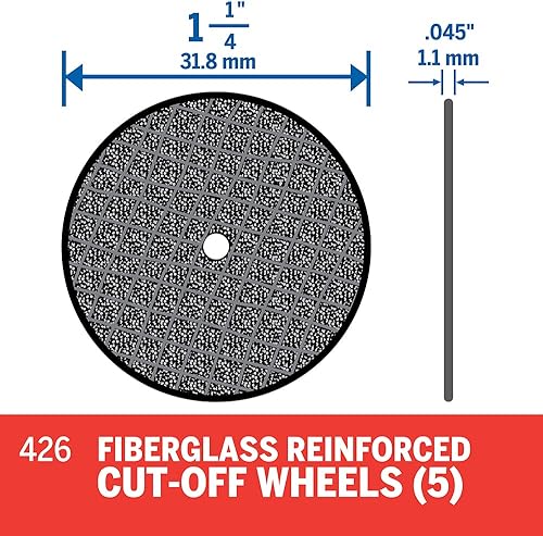 Miniatura 3 de Dremel 426Fibra de vidrio reforzada Cut-Off ruedas 1- 14 pulgadas Dia., 0.045pulgadas de grosor