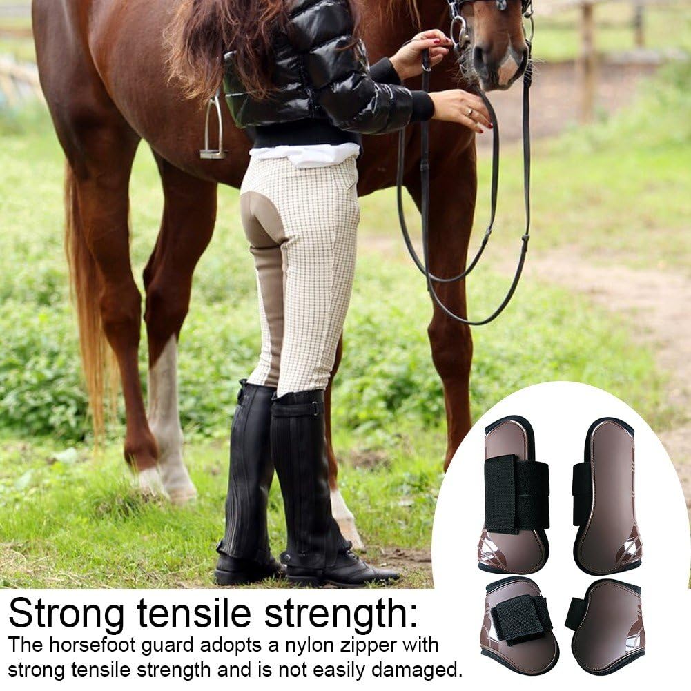 Paratendine del Cavallo, Protezione della Gamba del Cavallo Protezione della Gamba del Cavallo Paranocche del Tendine del Guscio in Pu Ammortizzante per Equitazione Salto