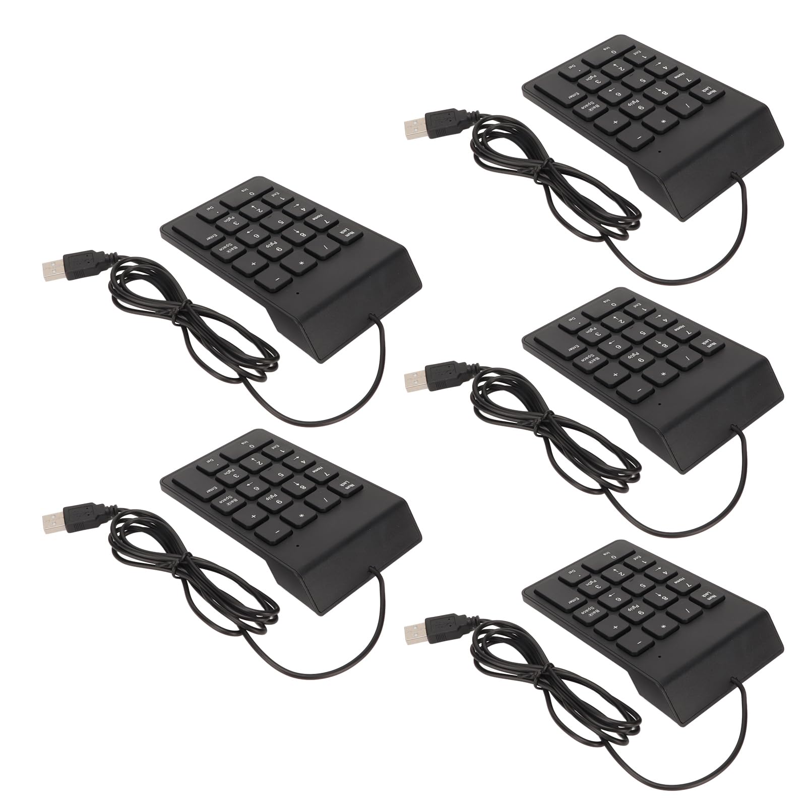 Cosiki Tastierino Numerico Cablato Mini Tastiera Ergonomica Digitazione Confortevole in Ufficio o a Casa 18 Tasti ABS (Silicone)