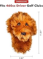 Vista 3 de Daphne's Headcovers Doodle Driver Headcover Fundas de cabeza premium Divertidas fundas para palos de golf Protección elegante para tus palos