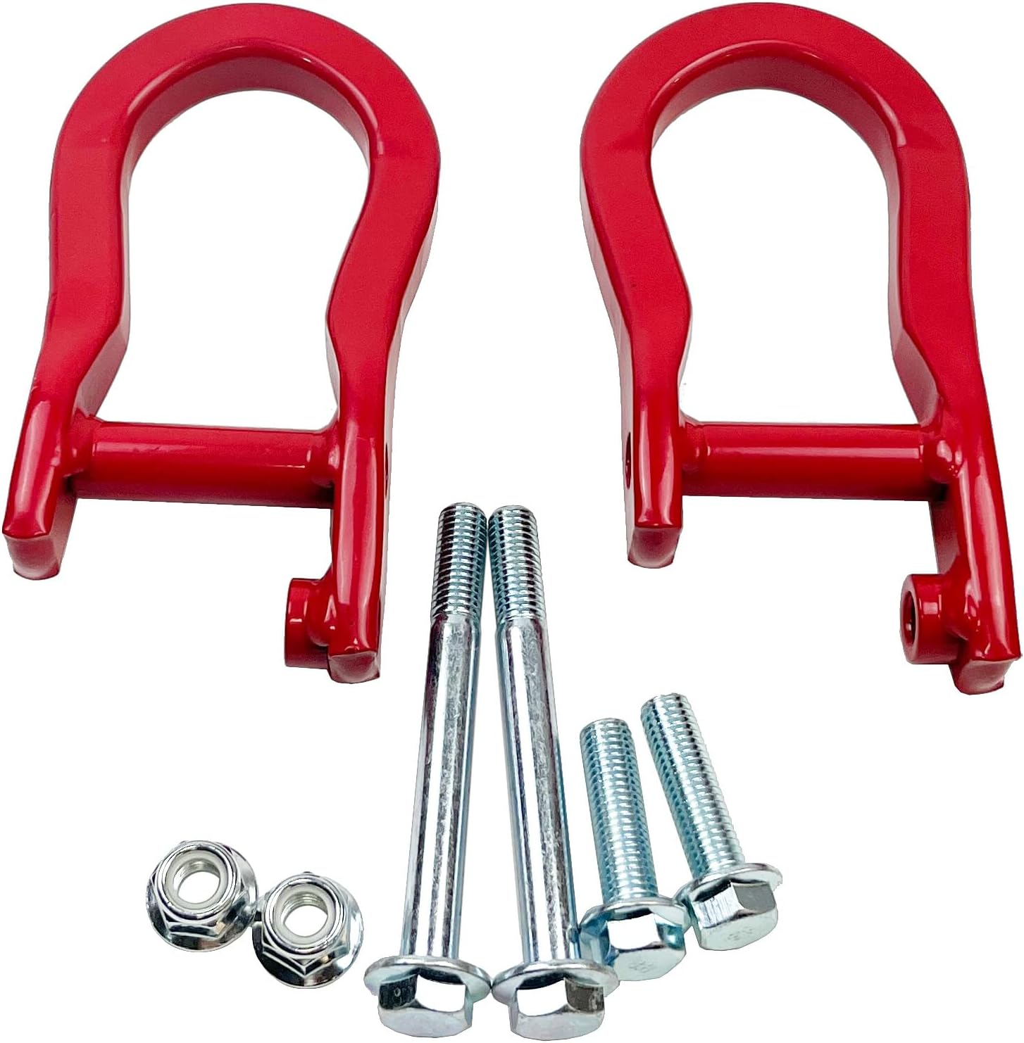 Front Tow Hooks Compatible with Chevy Silverado GMC Sierra 1500 2007-2019 Replaces 84192871 Red Car Tow Hook Ring Front Lower Bumper Trailer Ring Steel Alloy Heavy Duty
