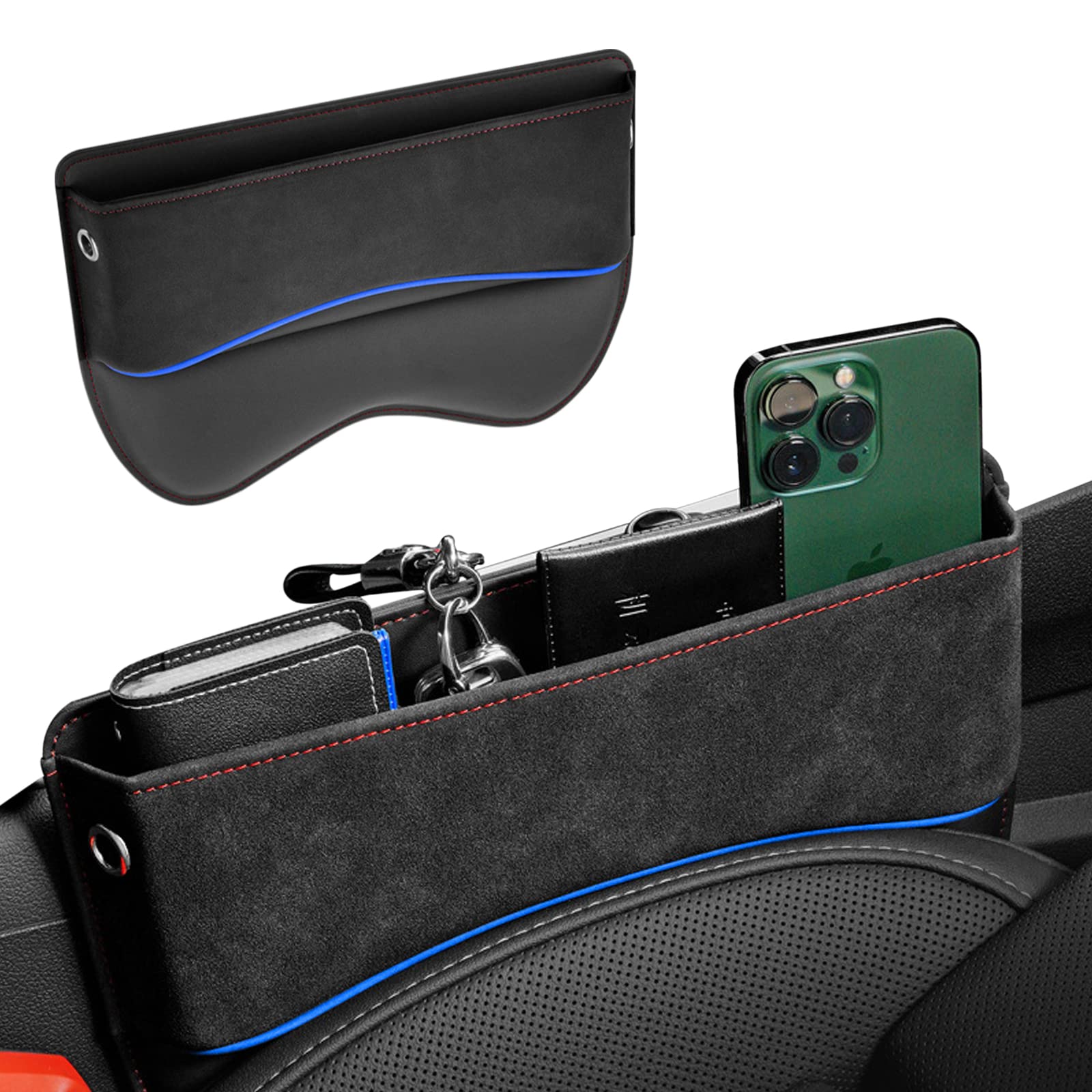 Car Seat Gap Filler 2023 Update Premium PU Leather Car Gadget for Filling The Gap Between Seat and Console, Car Essential Seat Gap Cover Leakproof Gap Stopper Car Interior Accessories