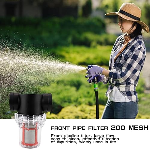 Miniatura 4 de Garden Pond - Filtro de malla de 1 pulgada para bomba de agua, filtro en línea, filtro de tubería de alto flujo para RV, jardinería al aire libre,