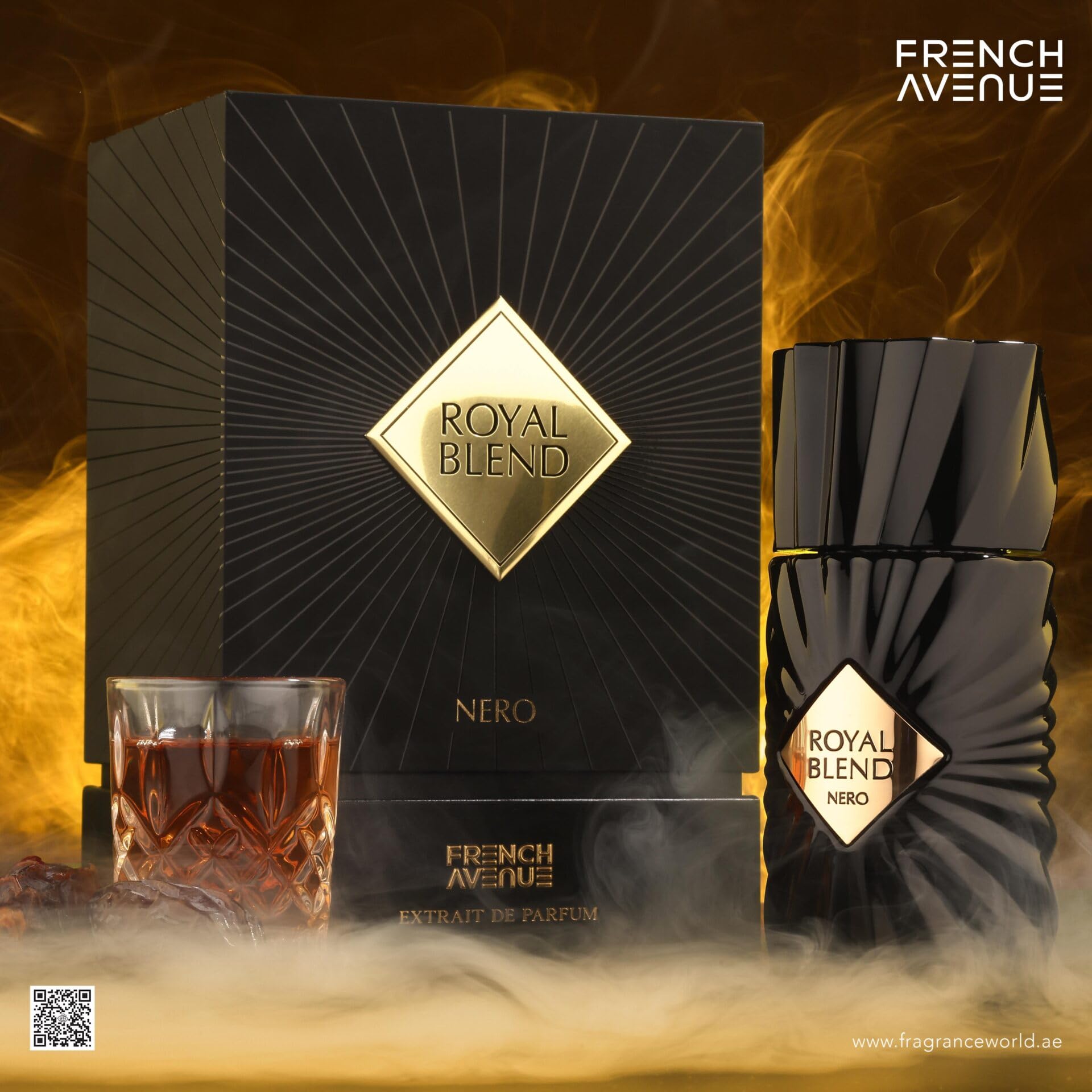 Royal Blend Nero, Extrait de Parfum, Fragrance World, Unisex, 100 ml