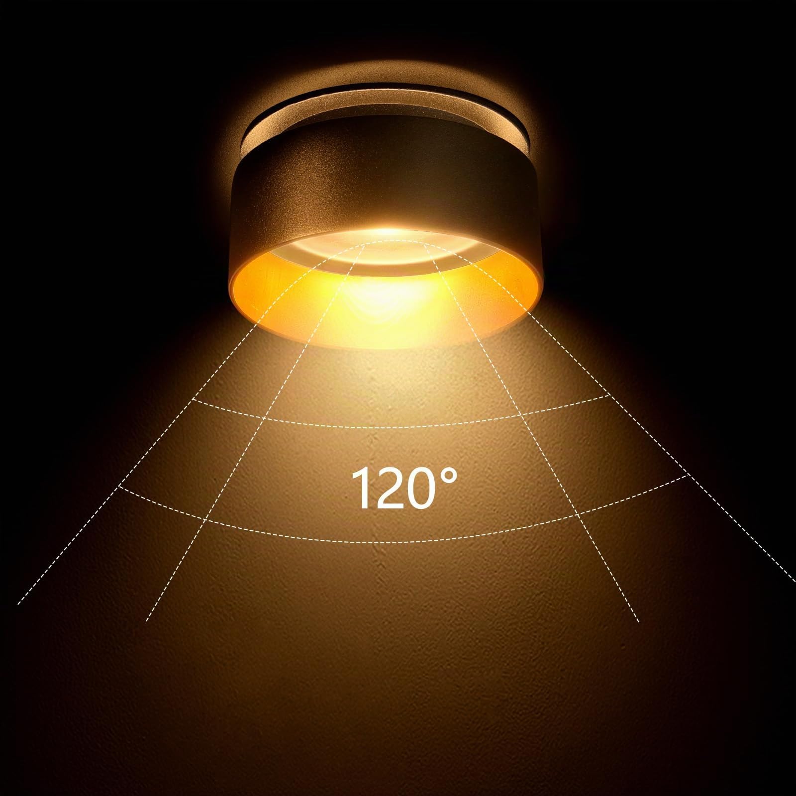 KYOTECH Faretti led Soffitto Moduli LED Sostituibili,Faretto Led Interno Dimmerabile,Regolabile 3000K/4000K/6500K,Faretti Led da Incasso per Cartongesso, 4.9W 500LM,Diametro Foro 65-68mm Set di 4