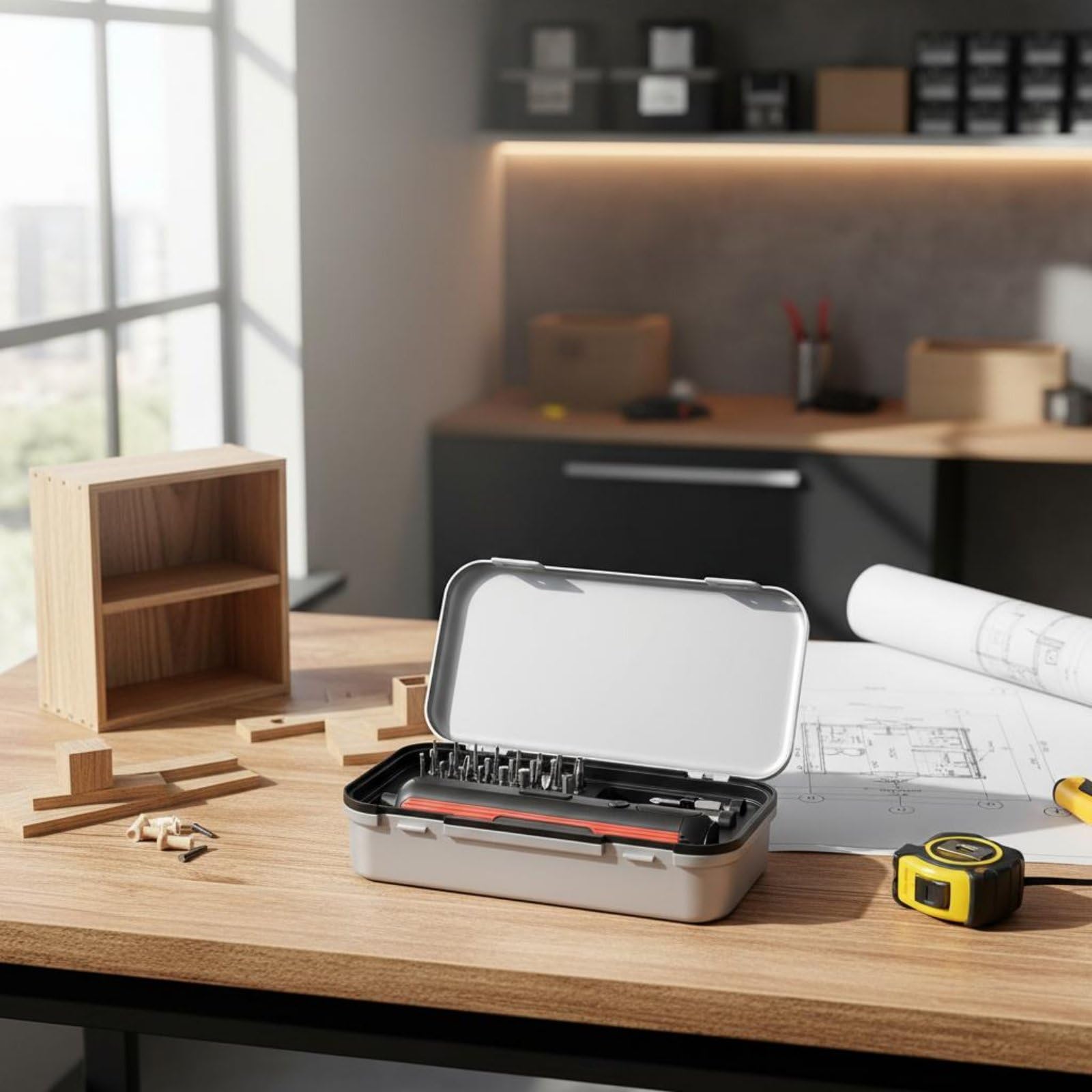 Baoblaze stornillador Eléctrico con Mango Antislizante y Función Manual Kit Puntas para Ensamblaje Muebles y Reparación Electrodomésticos con Iluminación Integrada Acuado para Teléfonos y Relojes