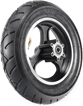 10x2.50 Inflatable Front Wheel Pneumatic Tire aluminium Wheel Hub Compatible with 10inch Electric Scooter Tire