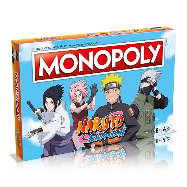 MONOPOLY Juegos de Mesa - Edición Naruto: 2-6 Jugadores, Juegos Infantiles y para Adultos, Perfecto Regalo…