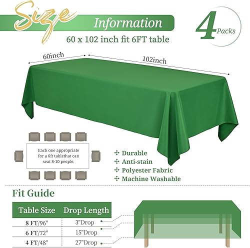 Miniatura 495 de Paquete de 8 manteles redondos blancos de 90 pulgadas, manteles redondos de poliéster lavables para mesa de tela decorativa resistente a