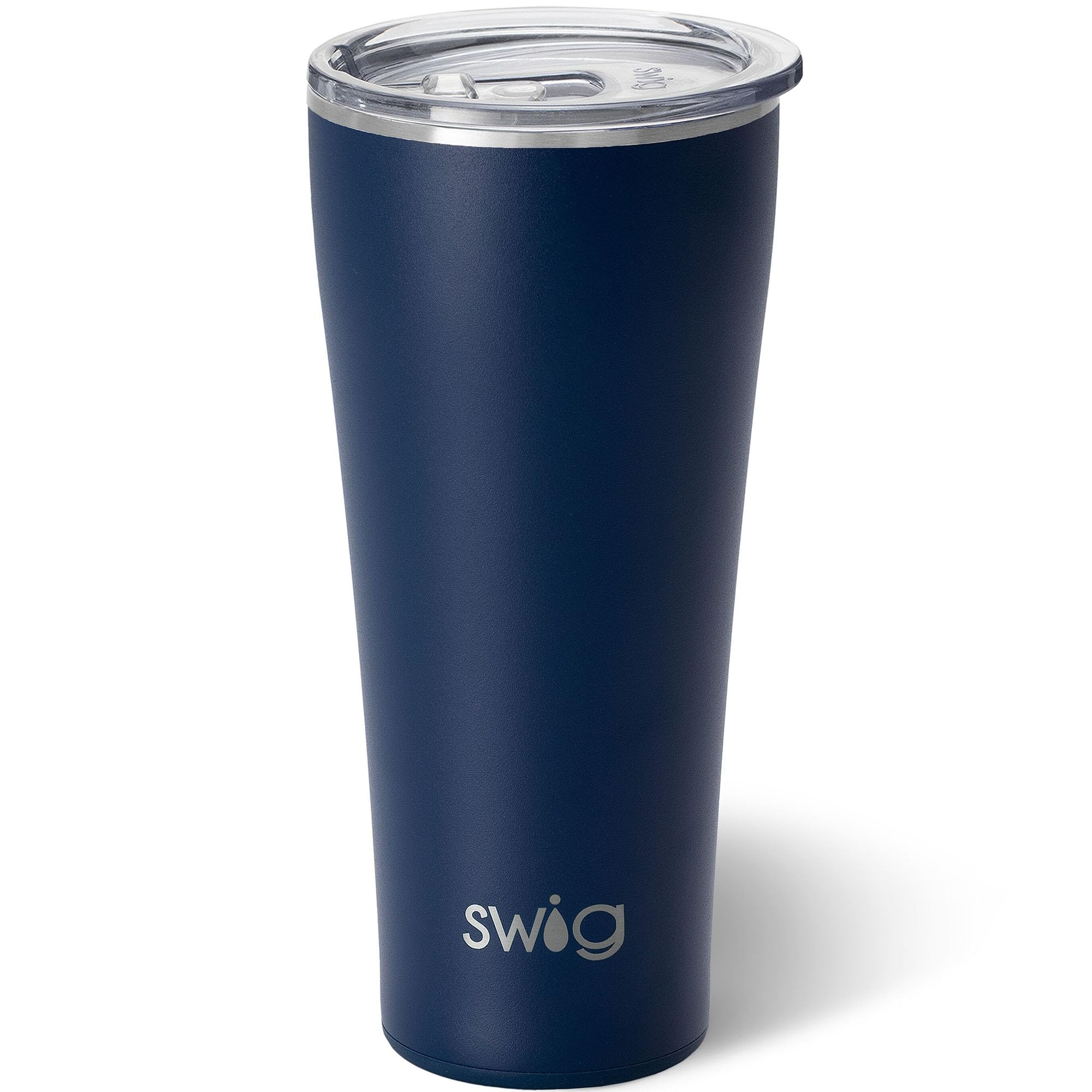 Swig Life 32oz Insulated Tumbler, Travel Coffee Tumbler with Lid, Cup Holder Friendly Travel Coffee Mug, Stainless Steel with Lid (Navy)