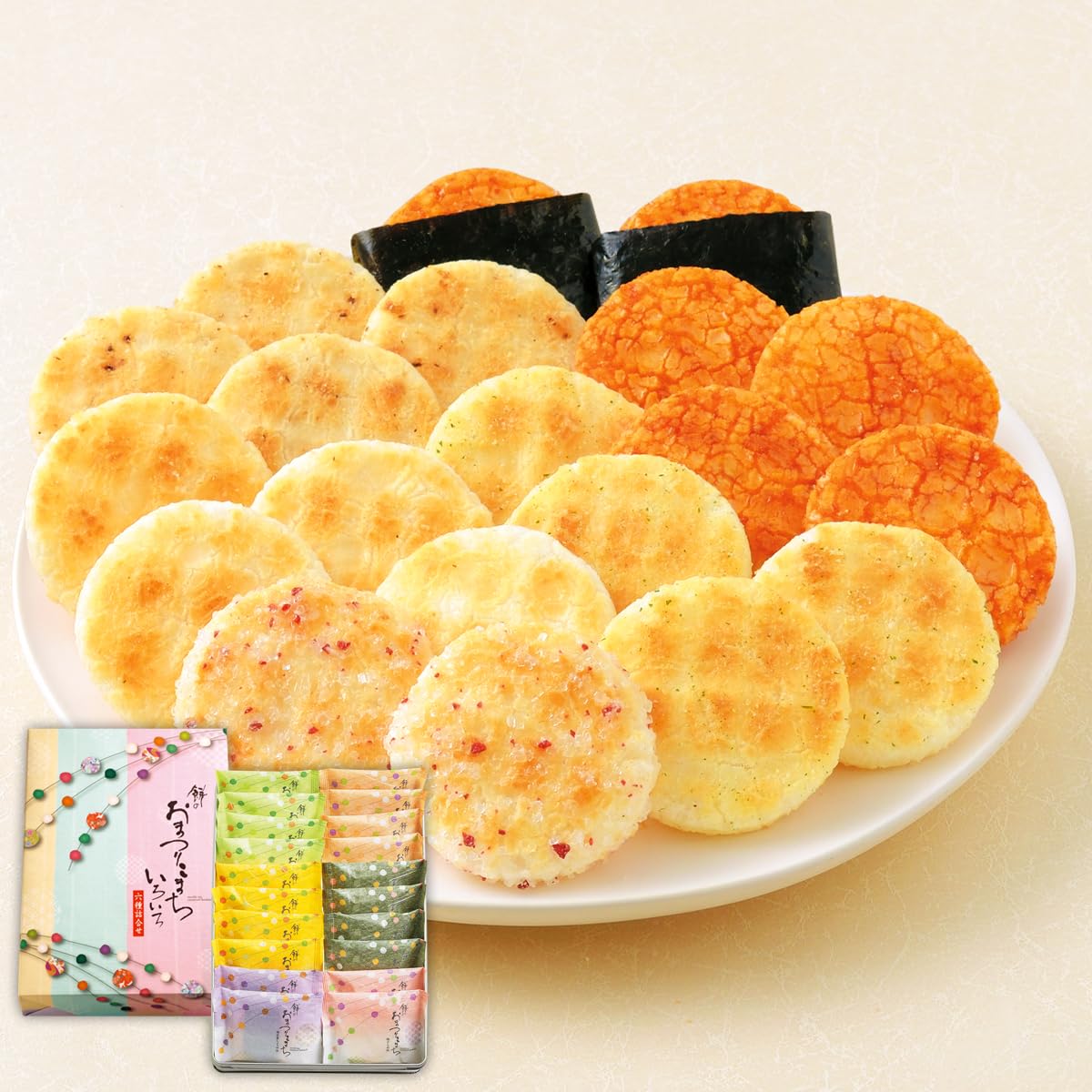 Amazon.co.jp: 餅のおまつりこまち いろいろ 六分缶 【20枚】 : 食品 